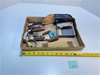 Flat of Misc, Knives, Watch, Others