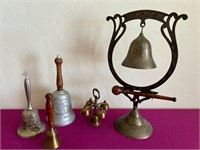 Godinger Bell, Brass Bell Gong, Wood & Brass Bell
