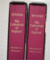 2 pcs The Cathedrals Of England - Folio Society