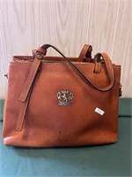 Pratesi Sicily Aged Leather Shoulder Handbag-USED