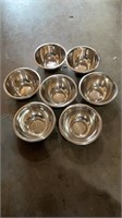 7, 3 inch stainless steel bowls