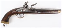 LARGE BELGIUM SINGLE SHOT FLINTLOCK PISTOL