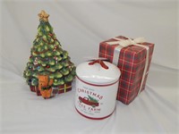 Christmas Tree & Cookie Jar Jars 3pc