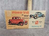 1932 FORD V-8 MODEL KIT- BOX, DECALS & INSTRUCTION