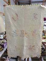 Vintage Hand Sewn Baby Blanket