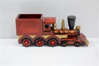 Hand Made Wooden Train Engine 5"h x 12"w