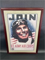 Framed U.S Army Air Corps Recruit Poster