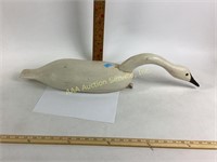 Large Wooden Swan Decor, Decoy, Figurine.