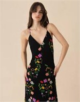 Black Floral Dress. Size: Medium. Design Differs