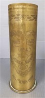 WWI Trench Art shell vase - 1914/1919 - 9" tall