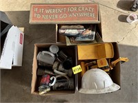 Boxes, Metal Signs, Toys, Hard Hats & Mugs