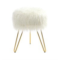 Comfortland Fuzzy Stool for Makeup Desk for Dressi