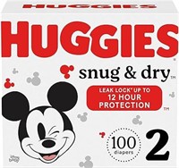 SEALED - Huggies Snug & Dry Baby Diapers, Size 2 (