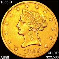 1855-O $10 Gold Eagle