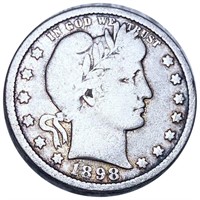 1898 Barber Quarter NICELY CIRCULATED