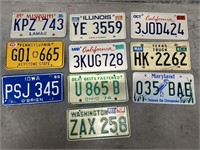 Selection 10 US Number Plates