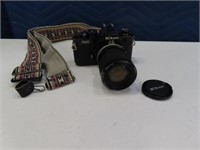 NIKON model FM2 vtg blk Camera w/ 35-105mm lens