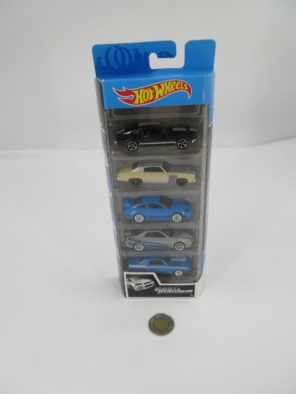 Pack de 5 voitures hot wheels die cast Fast &