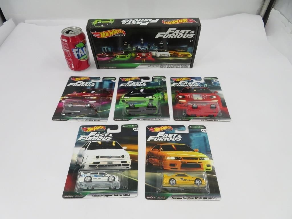 Coffret série de 5 hot wheels premium Fast &