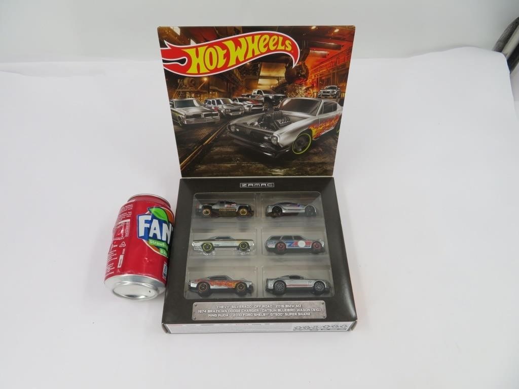 Coffret 6 voitures Hot Wheels die cast ZAMAC