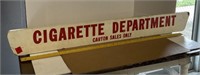 Wooden Cigarette Department Sign