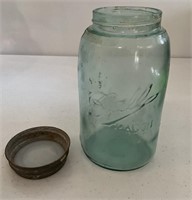 Antique Ball mason jar numbered and signed