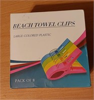 8 Count Beach Towel Clips