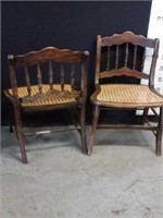 2 antique woven cane chairs
17" wide
 34"