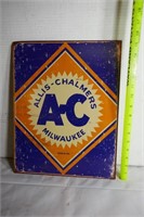 New Allis-Chalmers A-C  metal sign 12" x 16"