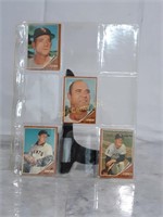 Binder Pages With (16) 1962 Topps Baseball Cards