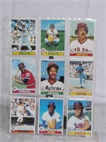 Binder Pages With (83) 1978 Topps Baseball Cards