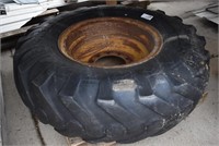 14.00 x 24TG Tire and Rim For Older Cat Road