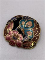 CLOISONNE BUTTERFLY SCARF CLIP