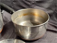 Revere Ware pots, copper clad
