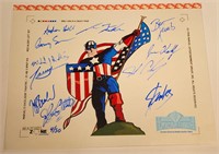 CAPTAIN AMERICA SCARCE ART CELL SIGNED NUMBERED