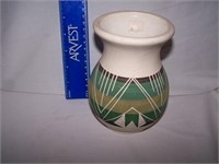 SIOUX POTTERY VASE SIGNED & MARKED - 6"