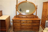 Oak Dresser with Mirror