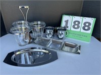 Condiment Caddy & Stainless Steel Tray