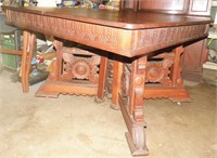 Eastlake Carved Wood Table