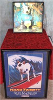SPUDS MACKENZIE LIGHT UP SIGN AND POSTER BUD LIGHT