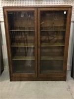 Sm. Antique Glass Door Bookcase Cabinet