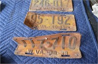 Lot of 3 WV License Plates