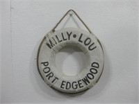 15" Milly-Lou Port Edgewood Life Ring Decor