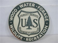 Plastic U.S Forest Service Sign See Info