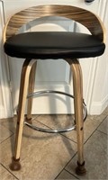 Contemporary Style Bar Stool w/Back Support