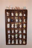 Custom wall display case with a 37 cream and