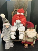 (3) Plush Christmas Figures