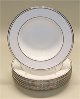 (7) Lenox USA Federal Platinum Rim Soup Bowls