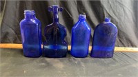 Vintage blue glass