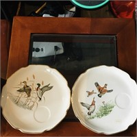 Pair Of Georgian China Duck Plates
